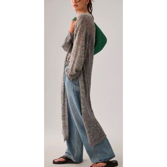 Anthropologie Sweaters - Anthropologie Long Light Weight‎ Duster Open Cardigan Gray Women's One Size NWT